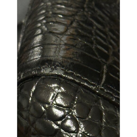 Vintage Brahmin Bag Black Croc embossed bottom, Italian Hair on and Brown Leathe - Picture 9 of 10